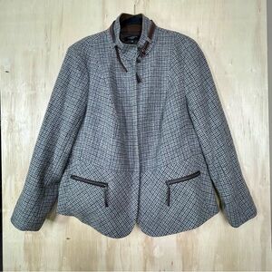 Talbots Brown Wool Tweed Dressy Tailored Lined Jacket in The "Kate" Fit Sz 16W